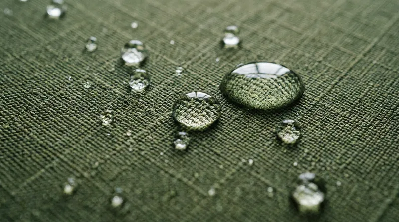 Modern performance fabrics achieve stain resistance through tight weaves and non-toxic finishes, rather than 'forever chemicals.'
