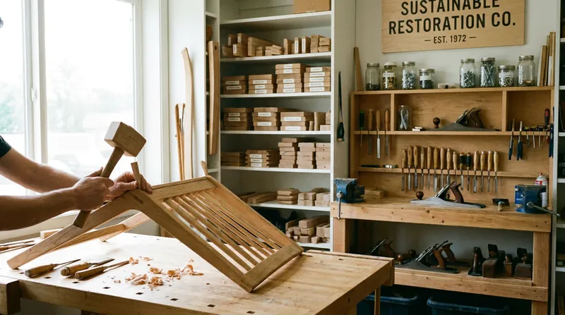 Designing for disassembly: Click-based joints allow furniture to be taken apart and repaired without damage.