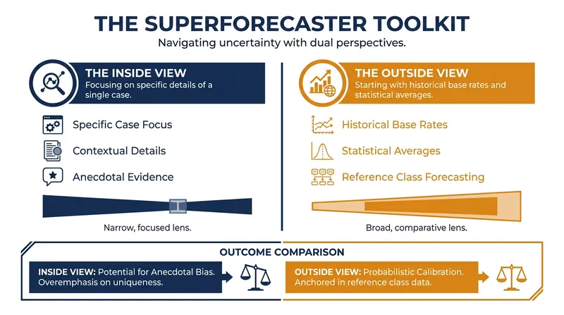 Anchoring predictions in historical base rates is a foundational skill in superforecasting.