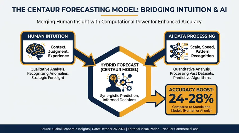Randomized trials show that humans equipped with AI assistants significantly outperform unaided forecasters.