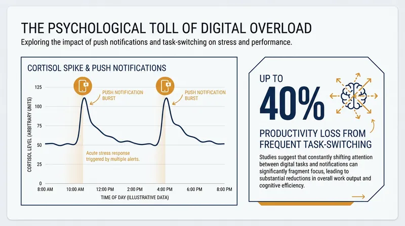 Constant notifications and task-switching carry a measurable cognitive cost.