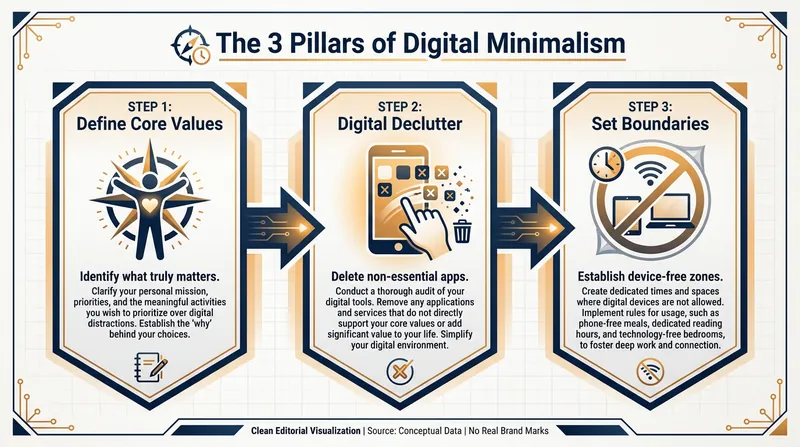 Implementing digital minimalism requires a structured, intentional approach.