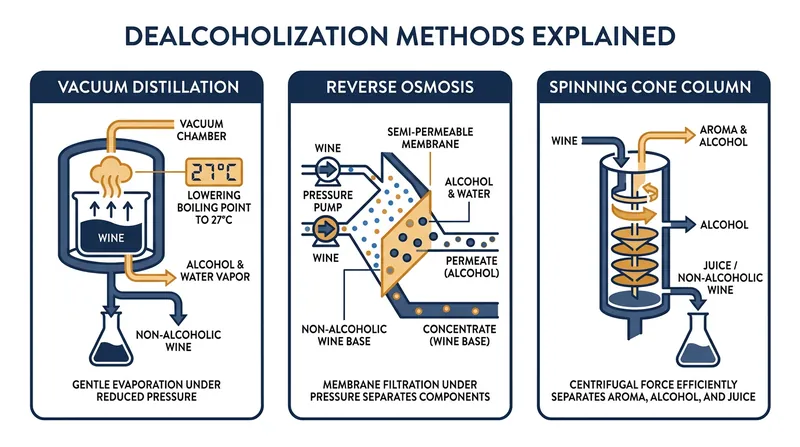 Winemakers rely on three primary technologies to separate ethanol from flavor compounds without damaging the wine.