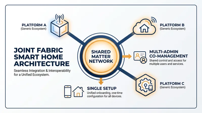 Joint Fabric allows multiple platforms to co-administer a single network, eliminating redundant setups.