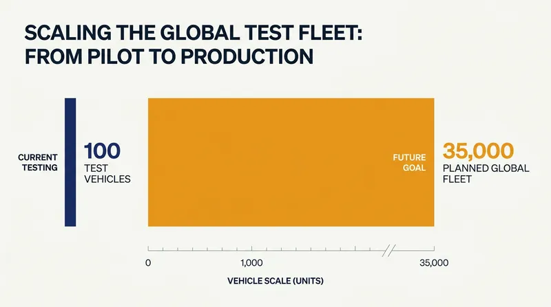 The companies plan to scale their current 100-vehicle test fleet to a minimum of 35,000 robotaxis globally.