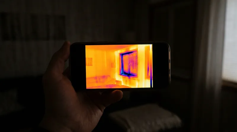 Infrared cameras, now available as smartphone attachments, can reveal hidden insulation gaps and air leaks inside walls.