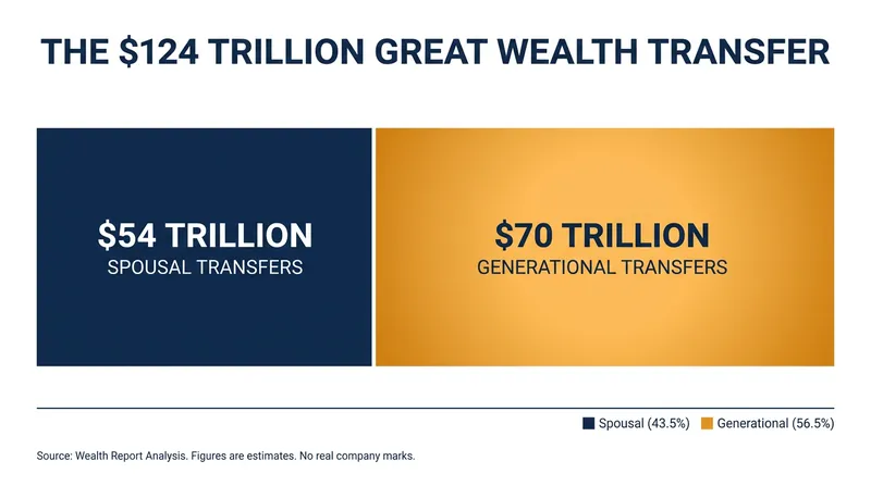Nearly half of the Great Wealth Transfer will move horizontally between spouses before reaching the next generation.