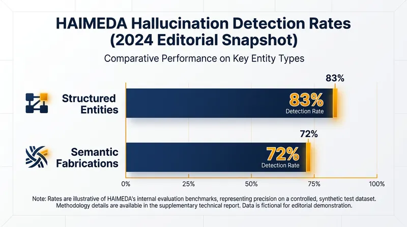 Hybrid verification architectures demonstrate high success rates in catching AI hallucinations in medical reporting.