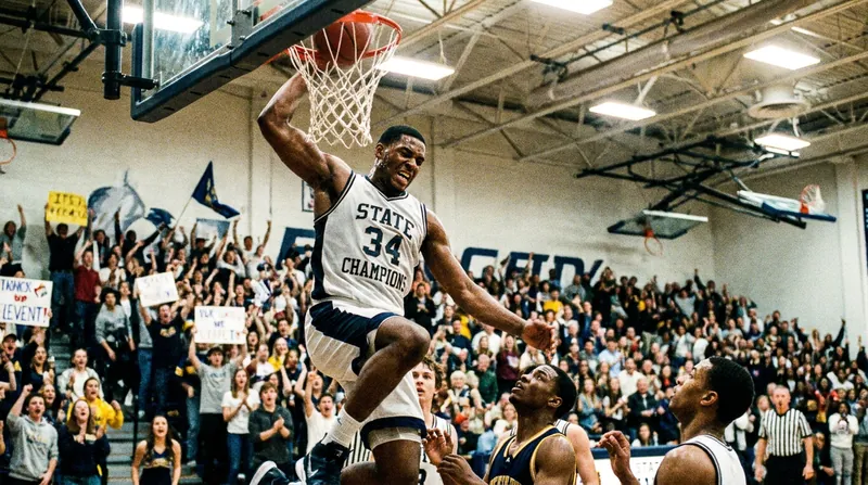 Hudson recently led his high school to a state championship on the basketball court.