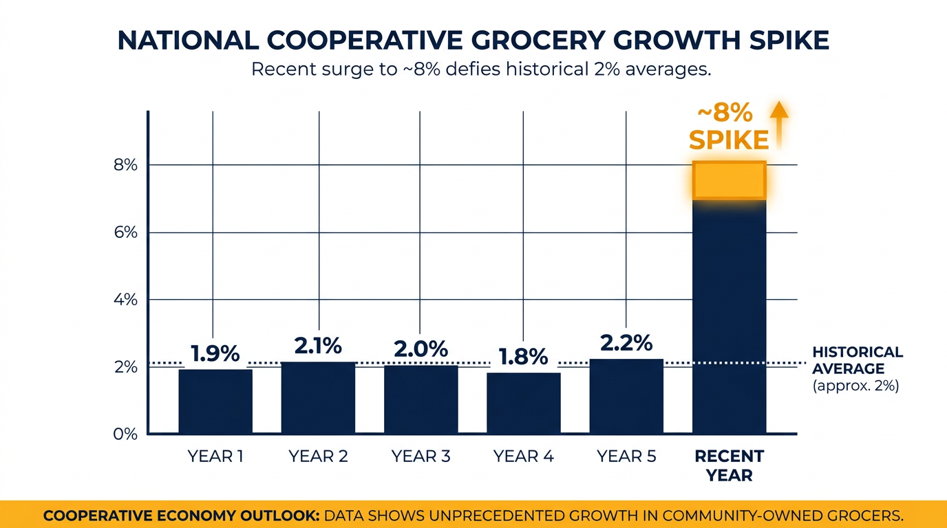 National food co-op growth has seen a significant recent surge as the 'fourth wave' of organizing takes hold.