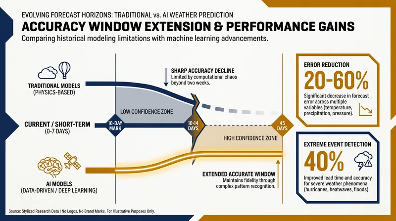 How AI extends the horizon of accurate weather prediction.