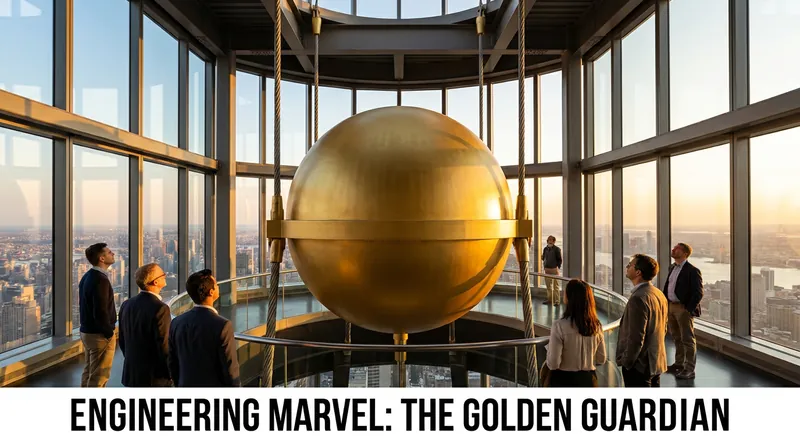 Tuned mass dampers, like the 660-tonne sphere in Taipei 101, act as massive counter-weights to stabilize swaying skyscrapers.