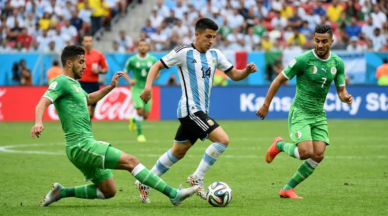 Algeria maintained a disciplined defensive block for much of the first half before Argentina broke through.