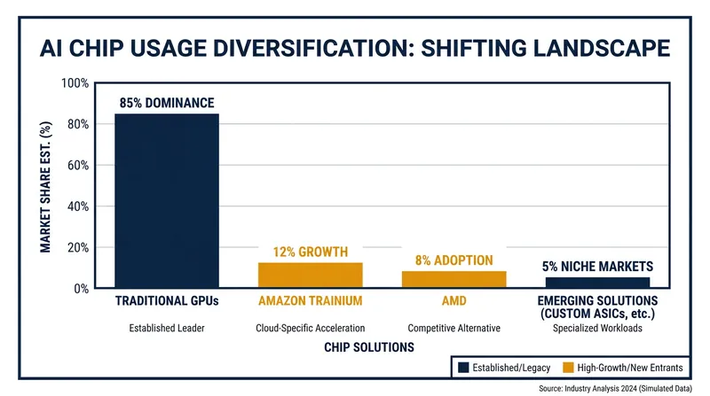 Odyssey's pivot to Amazon Trainium chips highlights the unique hardware demands of real-time simulation.