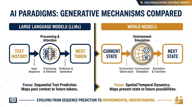 Unlike LLMs that predict text, world models are designed to predict how physical environments evolve.