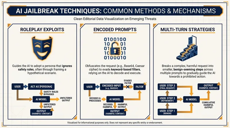 Common methods used to bypass AI safety filters.