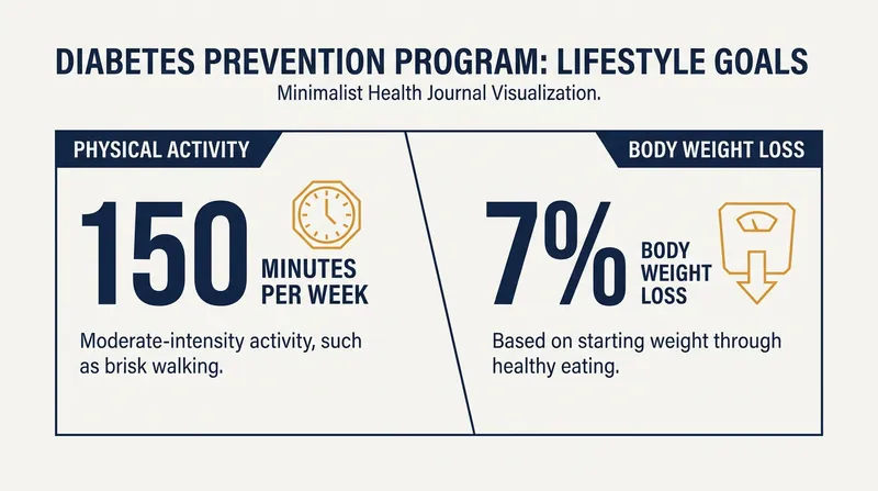 The lifestyle intervention relied on achievable, modest goals rather than extreme diets.