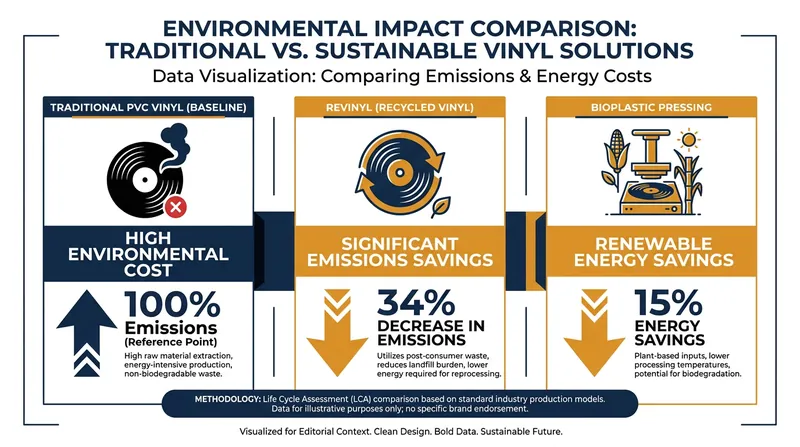 The environmental savings of shifting from virgin PVC to recycled and bioplastic compounds.