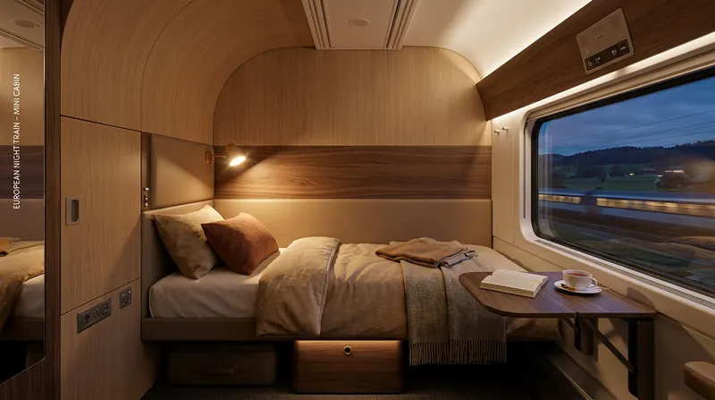 The new 'Mini Cabin' pods offer solo travelers privacy without the cost of a full sleeper compartment.