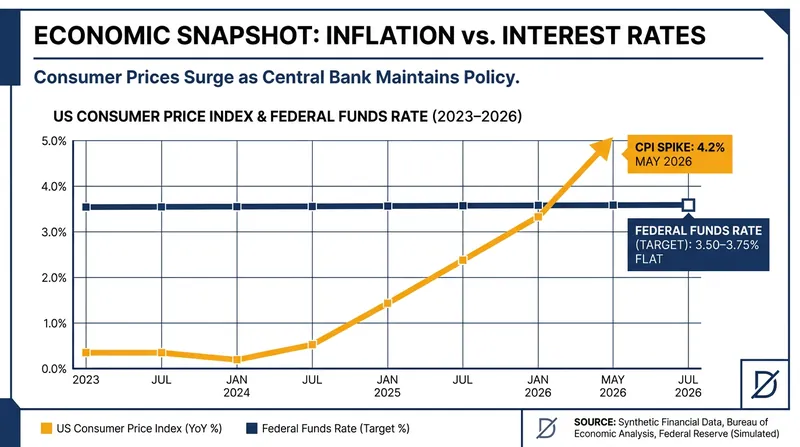 An energy shock has pushed US inflation to 4.2%, altering the Fed's calculus on rate cuts.