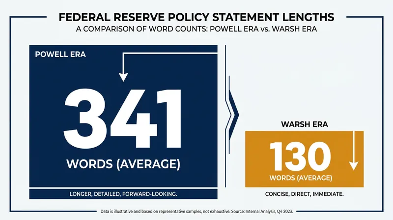 Under Kevin Warsh, the Fed's policy statement was slashed by more than 60%, removing forward guidance.