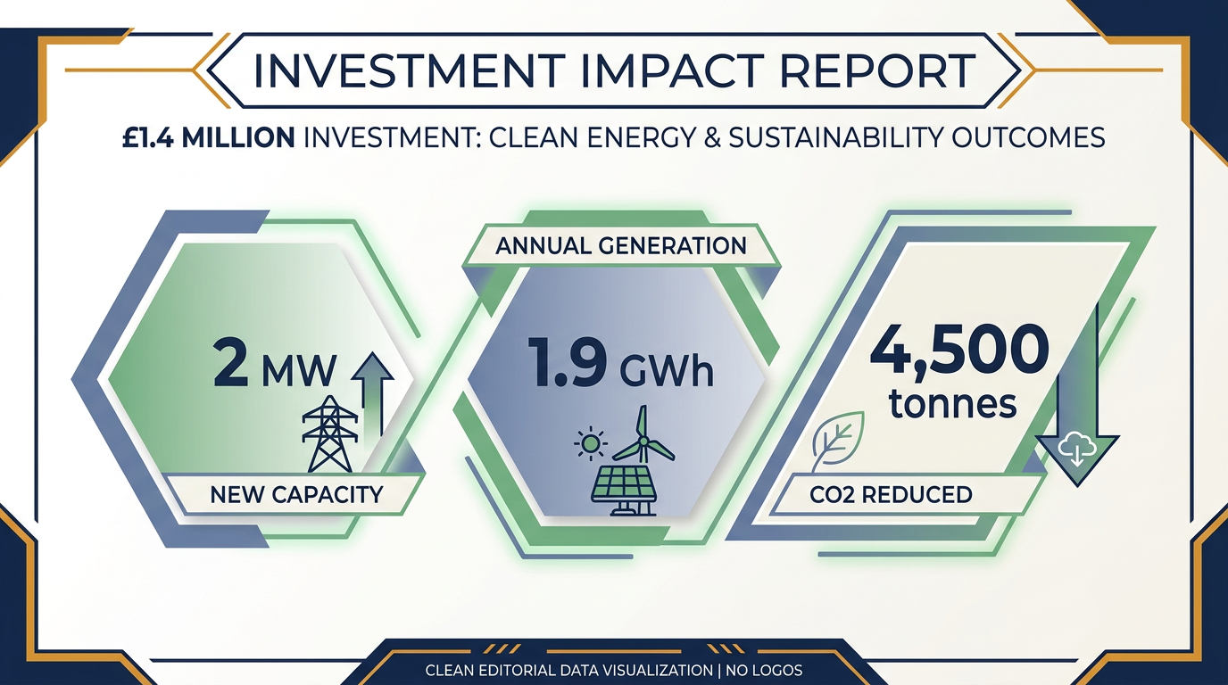 Projected impact of the new 2MW community solar expansion.