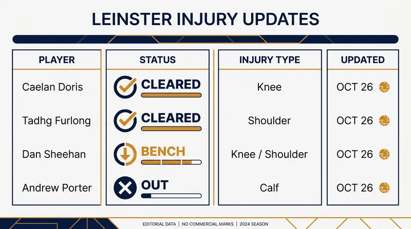 Key injury updates for Leinster ahead of the Grand Final.