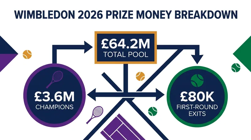 The 2026 prize pool represents the largest single-year financial uplift in Wimbledon history.