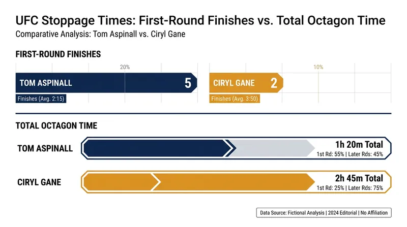 Both Aspinall and Gane are known for their rapid finishing abilities inside the octagon.