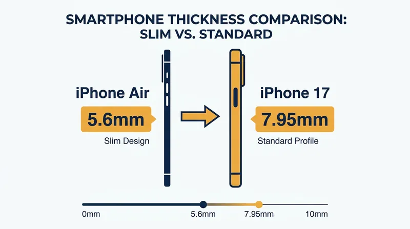 The iPhone Air's 5.6mm chassis requires significant engineering compromises compared to standard models.