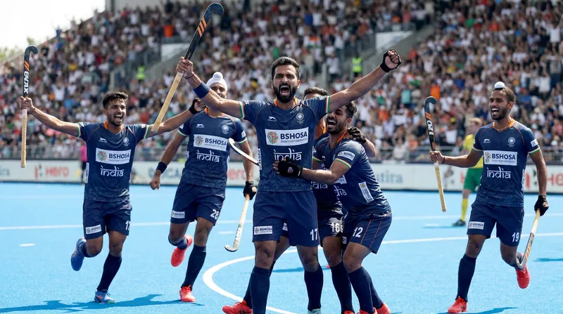 India's men's team delivered a massive upset by defeating reigning world champions Germany 3-1 in Rotterdam.