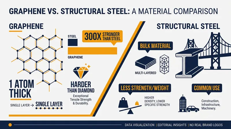 Graphene's atomic structure provides immense strength without adding weight to the ski's core.