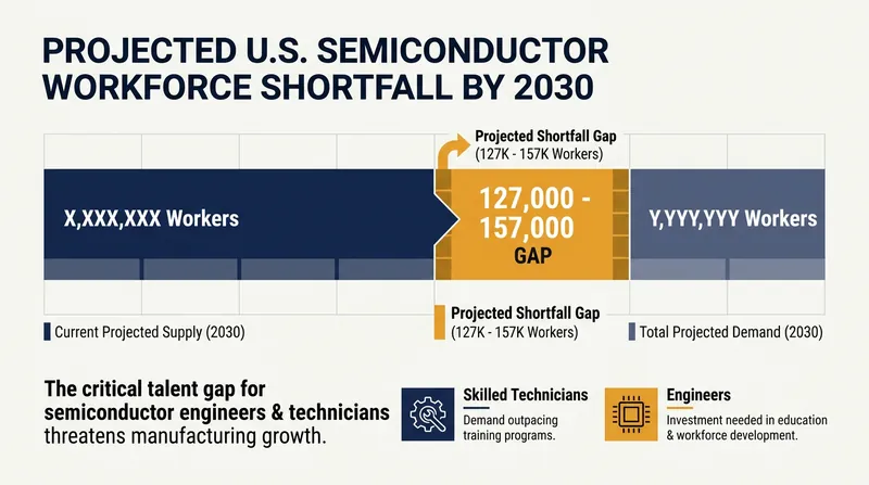 By 2030, the industry faces a massive talent shortfall if training pipelines are not expanded.
