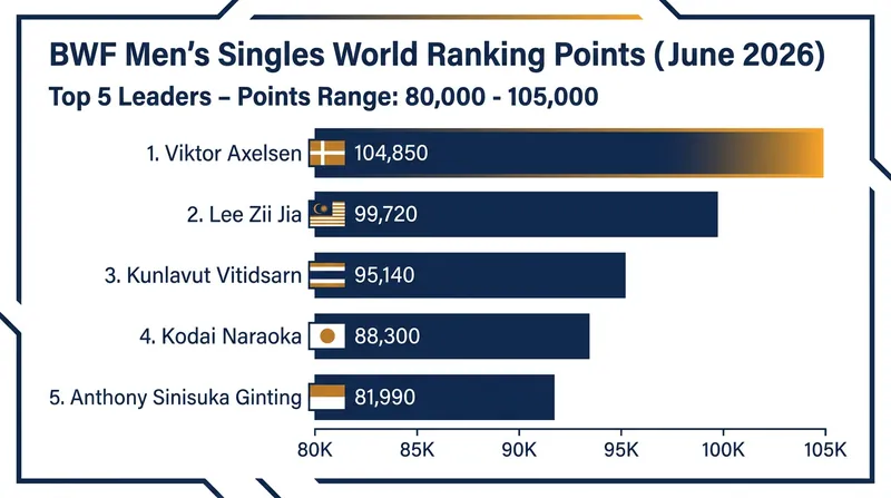 The BWF Men's Singles Top 10 reflects a growing geographical diversity in the sport.