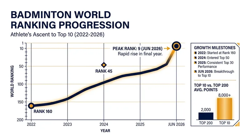 Victor Lai's meteoric rise from World No. 160 to the Top 10 over four years.