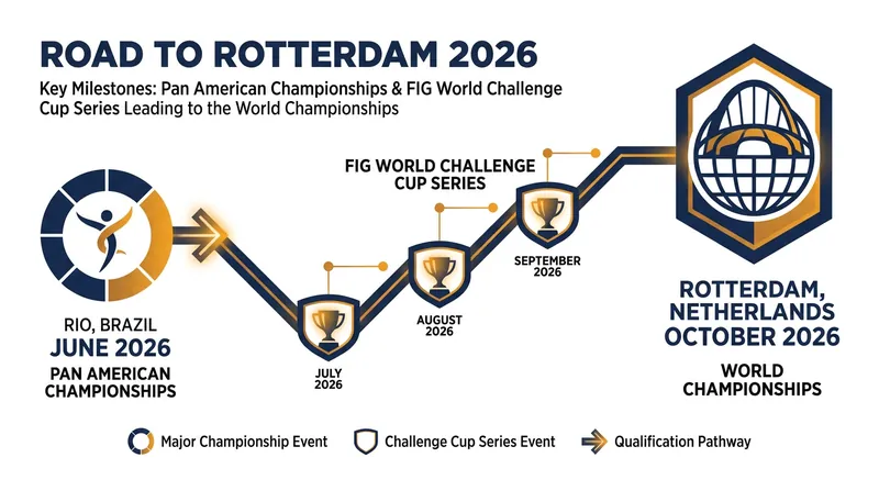 The qualification pathway to the 2026 World Artistic Gymnastics Championships.
