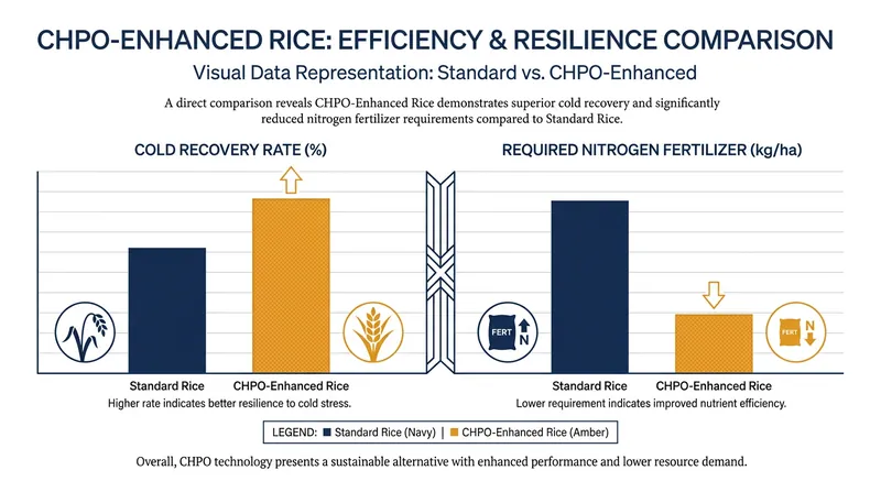 Plants with the active CHPO variant demonstrate superior recovery while requiring far less supplemental nitrogen.