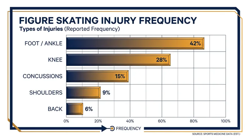 Lower-body injuries and concussions remain the most common medical hurdles for elite figure skaters.