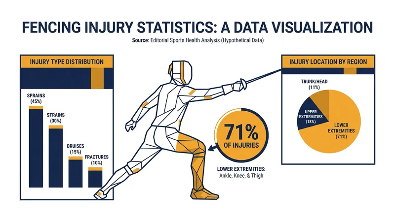 A recent seven-year sports medicine study revealed that nearly three-quarters of all fencing injuries affect the lower extremities.