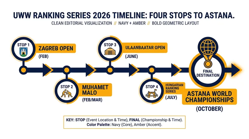 The 2026 UWW Ranking Series calendar dictates the road to Astana.