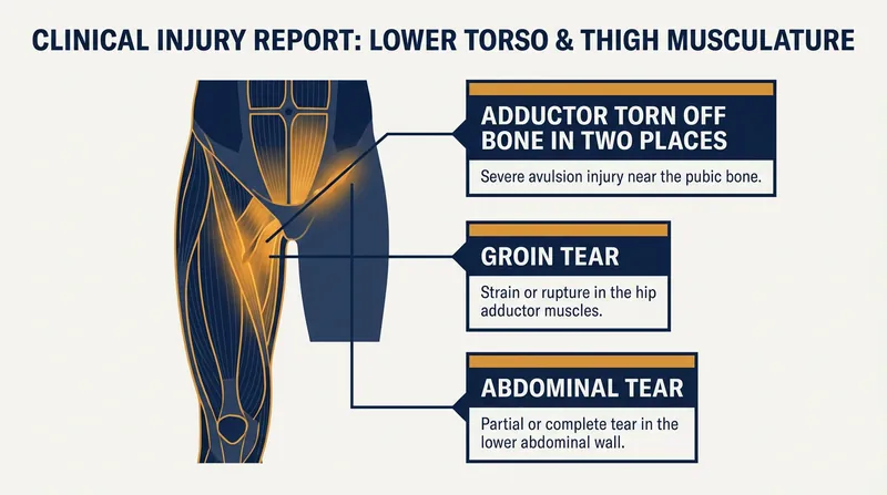 Hildebrandt suffered a catastrophic sequence of muscle tears on her left side during the U.S. Open finals.