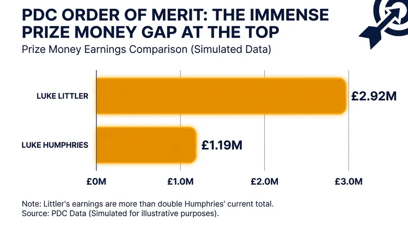 Luke Littler currently holds a massive financial lead at the top of the two-year Order of Merit.