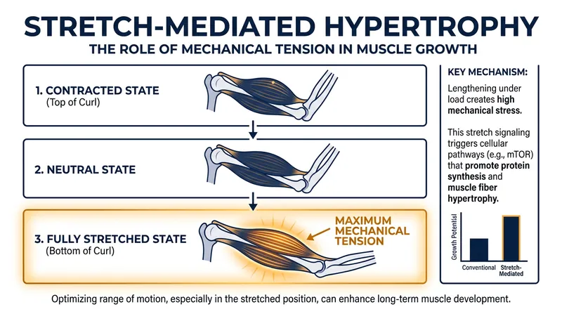 Muscles experience the highest mechanical tension when fully elongated under load.
