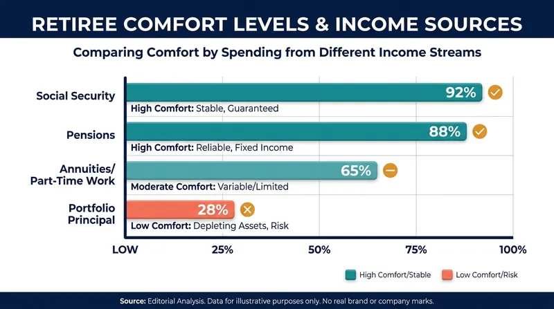 Retirees strongly prefer spending guaranteed income over tapping into their accumulated principal.