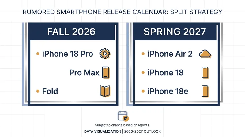 How Apple is reportedly splitting its smartphone release calendar.