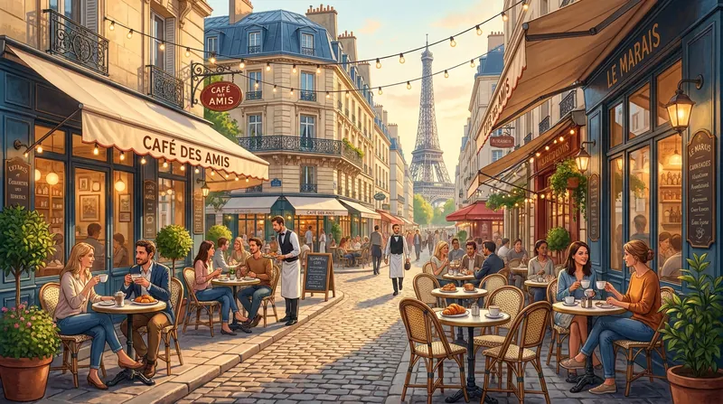 Without the threat of passing traffic, historic corridors like Rue des Rosiers have transformed into open-air destinations.