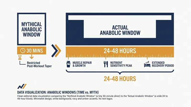 The anabolic window stays open far longer than gym folklore suggests.