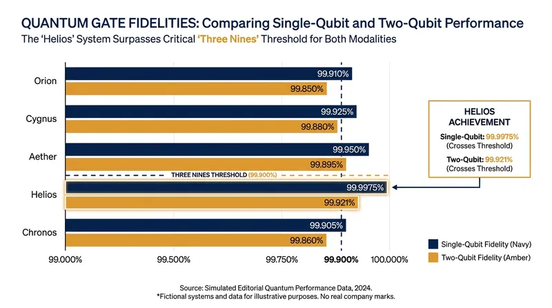 Helios establishes a new benchmark for accuracy, significantly reducing the error rates that have historically plagued quantum computers.