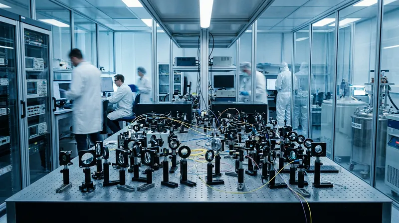 Miniaturizing the massive optical systems required to control the ions is the next major hurdle for scaling trapped-ion architecture.