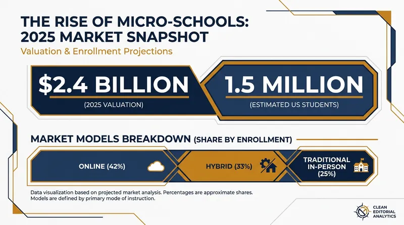 The micro-school sector has matured into a multi-billion-dollar market, heavily supported by new educational technology platforms.